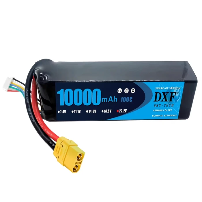 Аккумулятор DXF 6S 22.2v 10000mah 100c LiPo Battery XT90