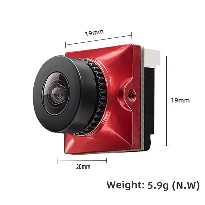 Caddx Ratel 2 V2 FPV Camera Ratel2 2.1mm Lens 16:9/4:3 NTSC/PAL Switchable 19*19mm червона